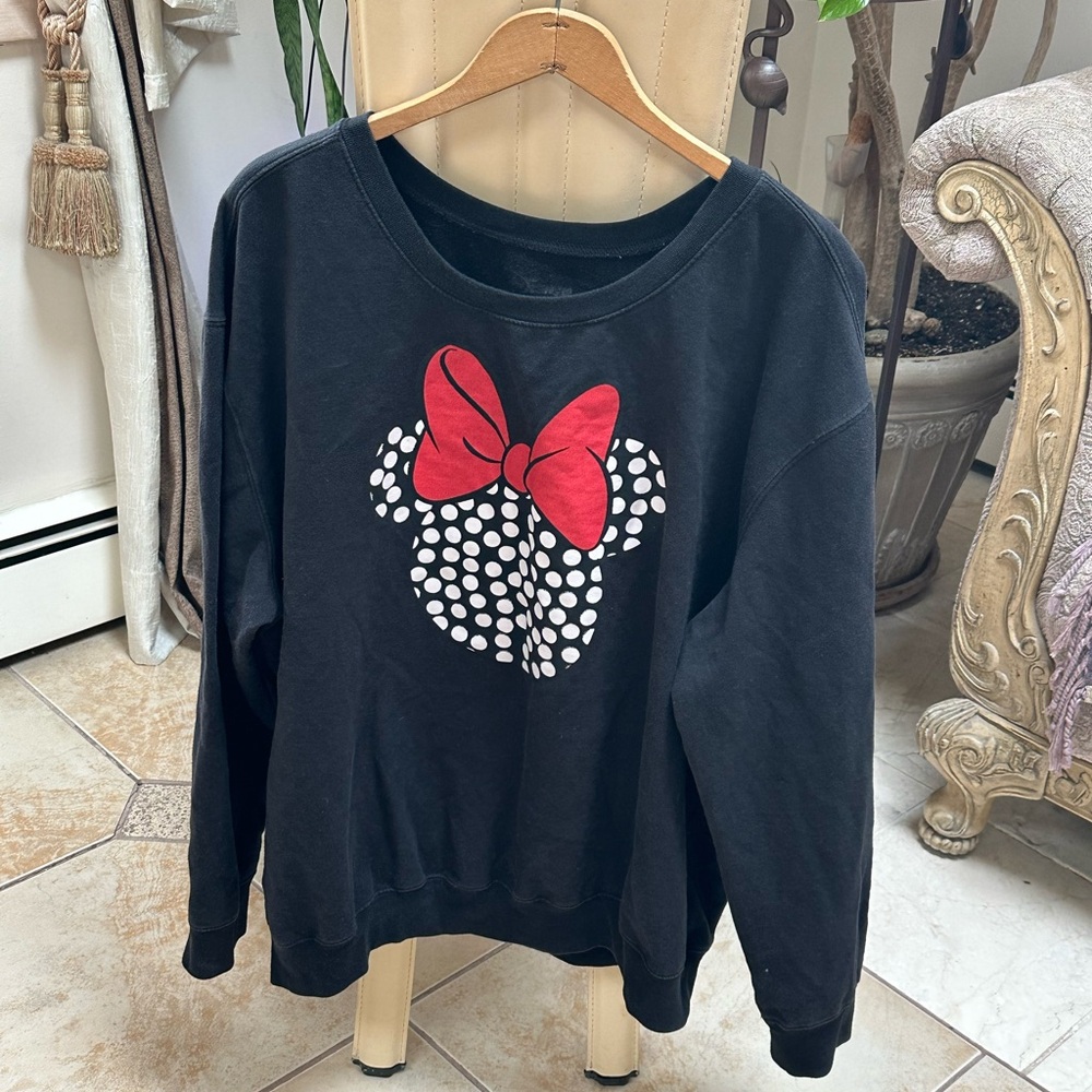 DISNEY 2XL SWEATSHIRT MINI COTTON COMFY TOP W FREE HEADBAND ❤️